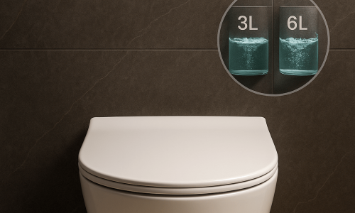 DUAL FLUSH; 3 LITERS 6 LITERS